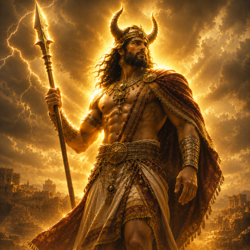 Baal, the Canaanite god of thunder