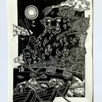 Art involving Bucca, the Cornish Sea Spirit