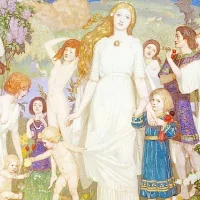 Painting of the Scottish winter goddess Cailleach Bheur