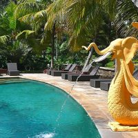 Modern fountain of the Indonesian Gaja Minha