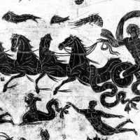 Mythlok - Hippocampus classical A traditional painting of the Hippocampus