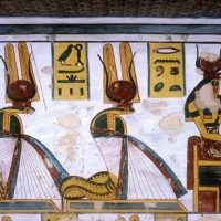 Hieroglyphics showing the Egyptian god Hu