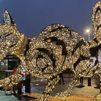 Street decoration of the Icelandic Jolakotturin