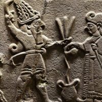 Mythlok - Kumarbi carving Wall carving of the Hurrian god Kumarbi