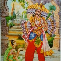 Mythlok - Mandodari with Ravana Painting of the Lankan Queen Mandodari with Ravana