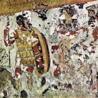 A mural painting of Orcus the Etruscan God