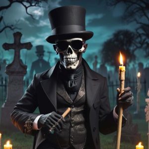 image of Papa Gede, the Haitian Vodou spirit of death and fertility.