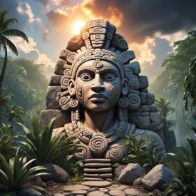 Mythlok - Taino_ a detailed cultural artwork representing Taino mythology