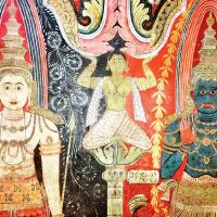 Classical Sri Lankan painting of Vibhishana