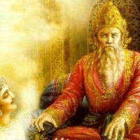 Mythlok - Vidura painting Painting of Vidura and Drithirasthtra from Indian Mythology