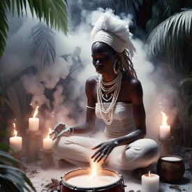 Mythlok - Vodou_ a mystical, atmospheric image representing Haitian Vodou culture