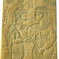 Mythlok - Amesami tablet A stone tablet carving involving the Kushite Lunar goddess Amesami