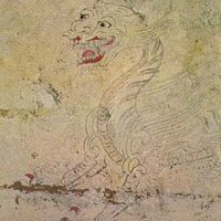 Mythlok - Baihu traditional Traditional painting of the Chinese white tiger Baihu