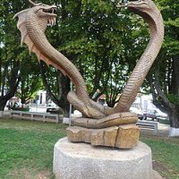 A statue of the Mapuche serpent Cai Cai Vilu