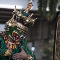 Mythlok - Dathagiri performer Stage performer depicting Burmese demon King Dathagiri