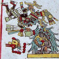 Mythlok - Dzahui traditional Traditional painting of the Mixtec Rain god Dzahui