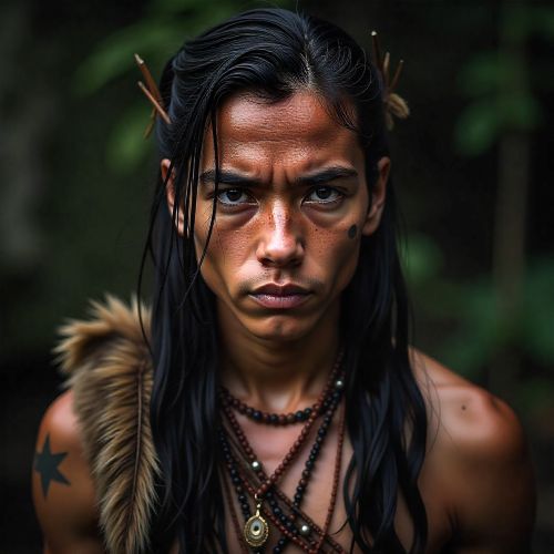 Enumclaw, the Coast Salish thunder spirit, appearing as a powerful young warrior infused with storm energy.