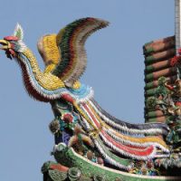 Mythlok - Fenghuang colour statue Statue of the Chinese phoenix, Fenghuang