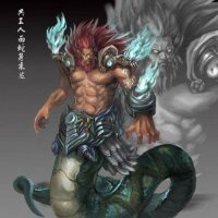Video game version of the Chinese water god Gonggong