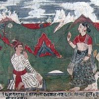 Mythlok - Gurumpa art Traditional painting of the Nepali giant Gurumpa