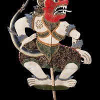 Mythlok - Handuman puppet Shadow puppet of Handuman from the Hikayat Seri Rama tradition