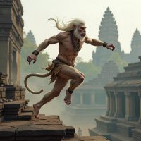Mythlok - Hanuman A majestic humanoid Hanuman inspired by Cambodian Reamker tradition;