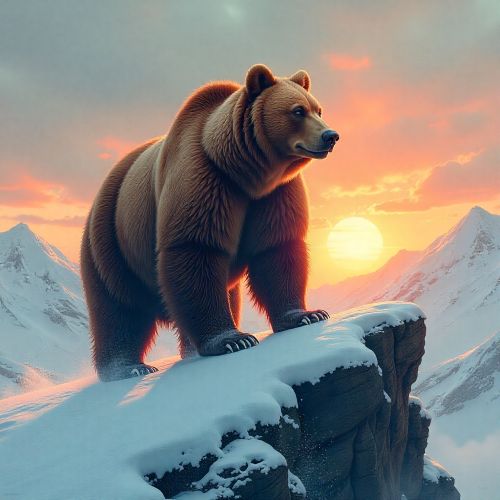 A colossal sacred brown bear embodying Kim-un-kamuy