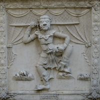 Mythlok - Kumphakan carving Carving of the Thai demon warrior Kumphakan