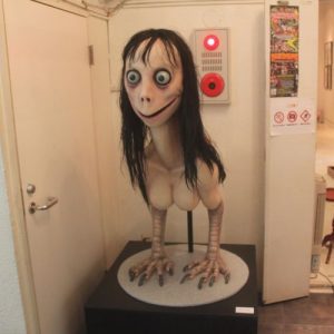Original representation of the urban legend of Momo