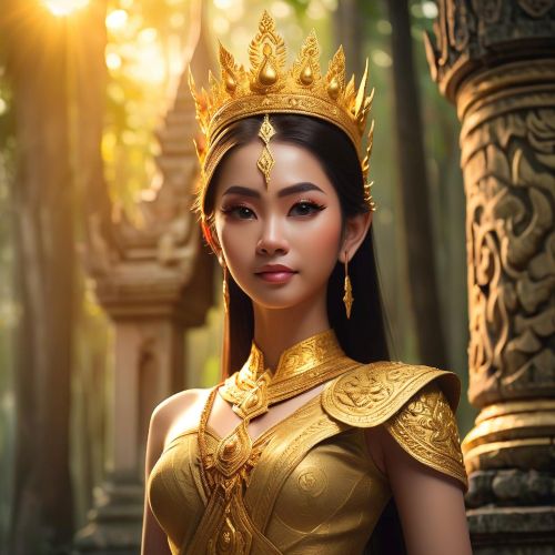 Nang Sida from Thai mythology—graceful royal woman in traditional Thai attire