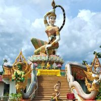 Mythlok - Phra Mae Thorani statue Statue of the Laotian and Thai goddess Phra Mae Thorani