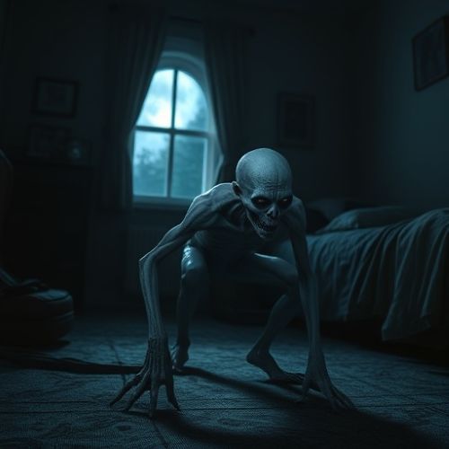 Urban Legend of The Rake in a dimly lit room