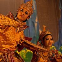 Mythlok - Thida stage performance An actor playing the role of the Burmese princess Thida