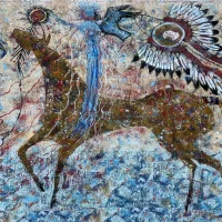 Mythlok - Wakan Tanka painting Traditional style painting of the Lakota creator god Wakan Tanka