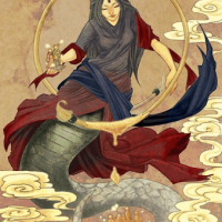 Modern painting of the Korean queen Aryeong Jong