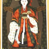 Mythlok - Bari Gongju traditional Traditional style painting of Korean goddess Bari Gongju