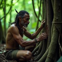 Mythlok - Fumeripits Fumeripits, the Asmat creator figure, depicted as a powerful, human-like cultural hero