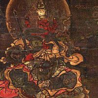 Mythlok - Gozu Tenno traditional Traditional painting of the Japanese God Gozu Tenno