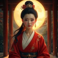 Kannon, the Japanese bodhisattva of compassion, portrayed as a serene divine figure with gentle feminine features