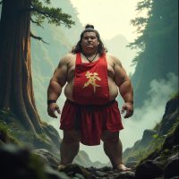 Mythlok - Kintaro Kintaro as a divine child hero. He appears youthful yet powerfully built, with subtle supernatural strength visible in his posture