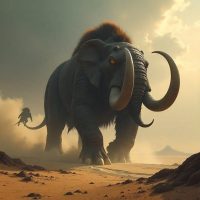 Mythlok - Liqimsa A colossal Liqimsa monster from Borana Oromo mythology stands in the Ethiopian highlands