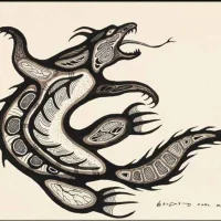 Mythlok - Mishipeshu tribal Modern art of the Mishipeshu