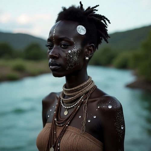 divine female figure representing Nasilele, the Lozi goddess of fertility and continuity.