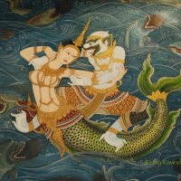 Painting of the Cambodian mermaid Sovanna Maccha