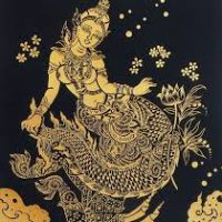 Traditional Painting of the Cambodian mermaid Sovanna Maccha