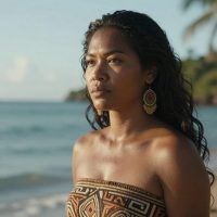 Mythlok - Tarisso Tarisso from Micronesian mythology, depicted as a radiant island woman