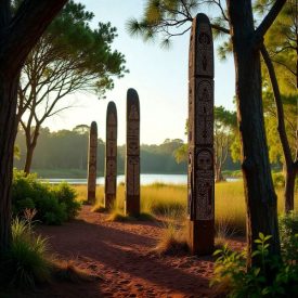 Mythlok - Tiwi_ scene set on the Tiwi Islands in northern Australia representing Tiwi Mythology