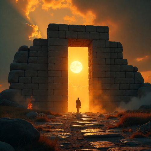 an ancient stone monument aligned with the Sun during the Solar Solstice