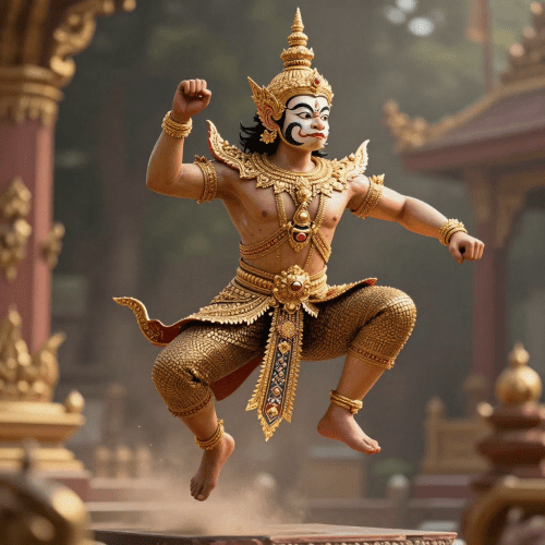 Hanuman across South East Asia in one composition.