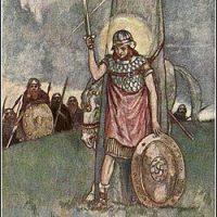 Mythlok - Cú Chulainn painting 2 Painting of the legendary Irish demigod Cu Chulainn